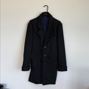 State & Liberty 3 button overcoat - charcoal